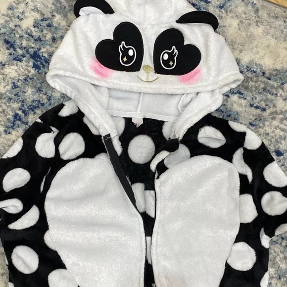 Footie One Piece PJ’s new XL Bear Polkadot Fleece - Picture 6 of 8